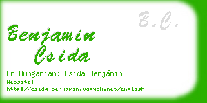 benjamin csida business card