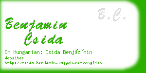 benjamin csida business card